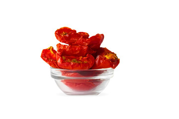 Sundried or dried tomato halves. Clipping paths, shadowless