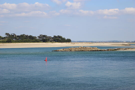Plage sur la pointe de Pen Bron en face du Croisic