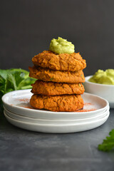 Lentil Sweet Potato Baked Falafel