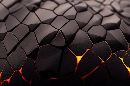 Texture Of Matte Black Plastic Cell Shaded Dragon Scales