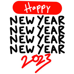 Happy New Year 2023, 2023 Poster, New Year Design, New year background, Pop art 2023