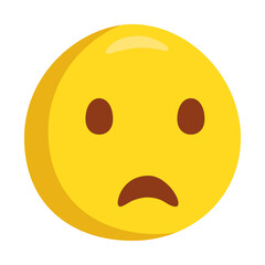 Fototapeta premium Anguished Emoji Icon Illustration. Pained Vector Symbol Emoticon Design Doodle Vector.