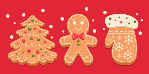 Fototapeta premium Christmas sweets, festive gingerbread, merry Christmas