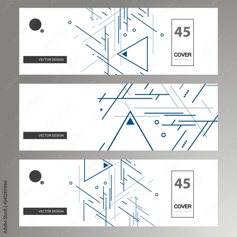 Poster Triangle vector abstract background. Geometric lines minimal layout. Cover modern style