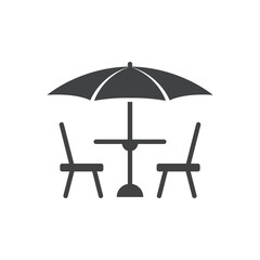 cafe table icon design vector template