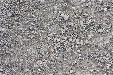 A close view of the gravel surface.
