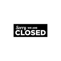 Closed Sign for Store Icon Template