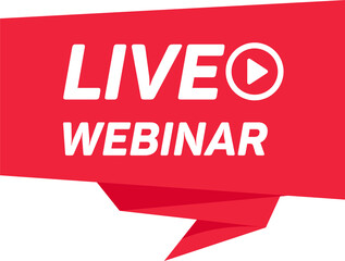 Live webinar abstraction red stamp. Illustration