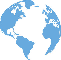 Obraz premium Globe world map. Earth hemispheres with continents. Realistic world map in globe shape. Illustration