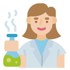 lab technician flat icon