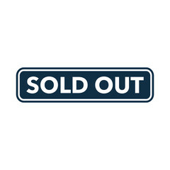 Sold Out Sign Icon Vector Template