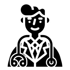 doctor glyph icon