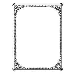 Frame, in the style of an ornament, Vector illustration eps 10, Art.	