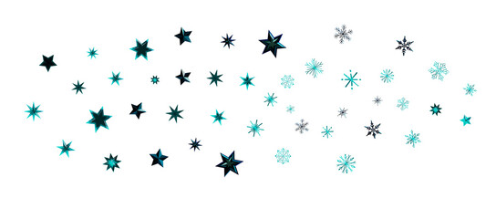 Winter christmas sky with falling snow