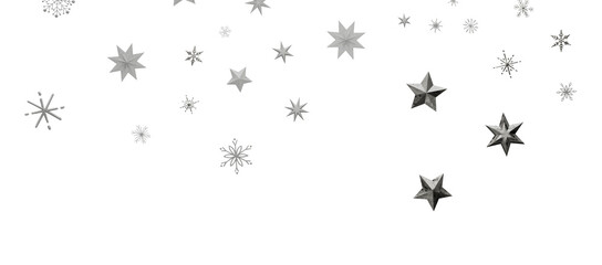 Winter christmas sky with falling snow