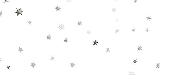With Realistic Snowflakes Overlay On Light Silver Backdrop. Xmas Holidays