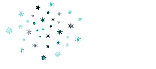 Falling snow at night. Bokeh lights