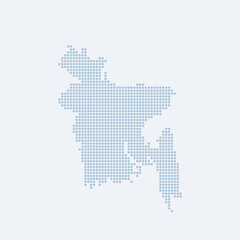 Bangladesh map made from dotted pattern 