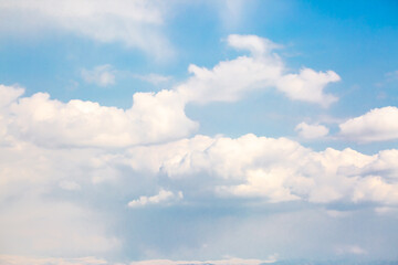 Beautiful clouds against the blue sky. Fluffy clouds, cloudy weather.