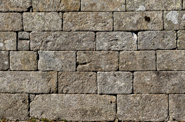 old wall of ashlar masonry, stone background