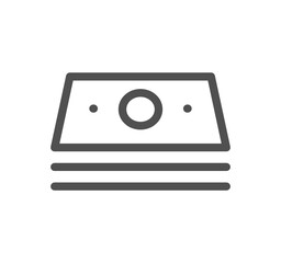 Money and finance icon outline and linear vector.
