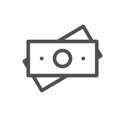 Money and finance icon outline and linear vector.
