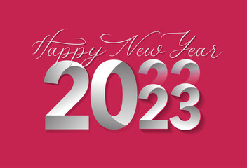 happy new year 2023 poster, banner, website modern design