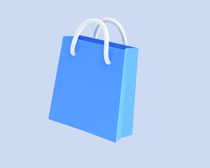 Shopping bag isolated 3d render illustration
