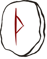 Drawn runes in line art style thurisaz stone rune vector 