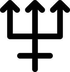 Neptune astrology symbol minimal with no background. © Behemoth Digital