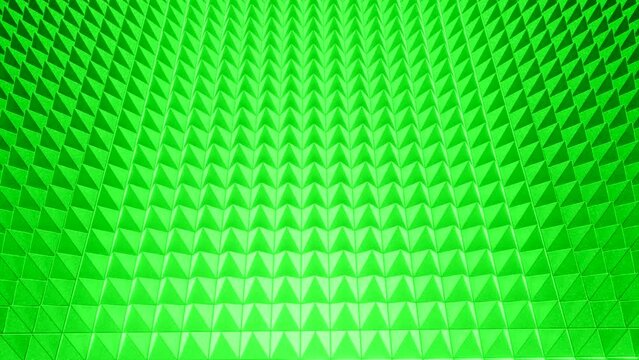 Rotating background with 3d pyramid surface. Design. Surface with 3d triangular pyramids. Animated background rotating with triangles on surface