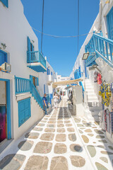 Mykonos Streets, Cyclades Islands, Greece