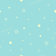 Bubbles vector seamless pattern. Vector illustration. 