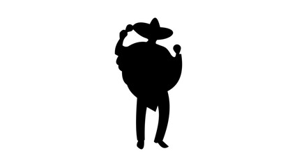 Mexican musician silhouette