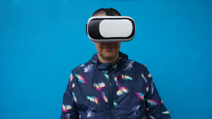 man with virtual reality glasses