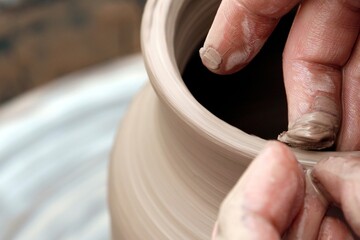 Soil in farmer hands with mud
