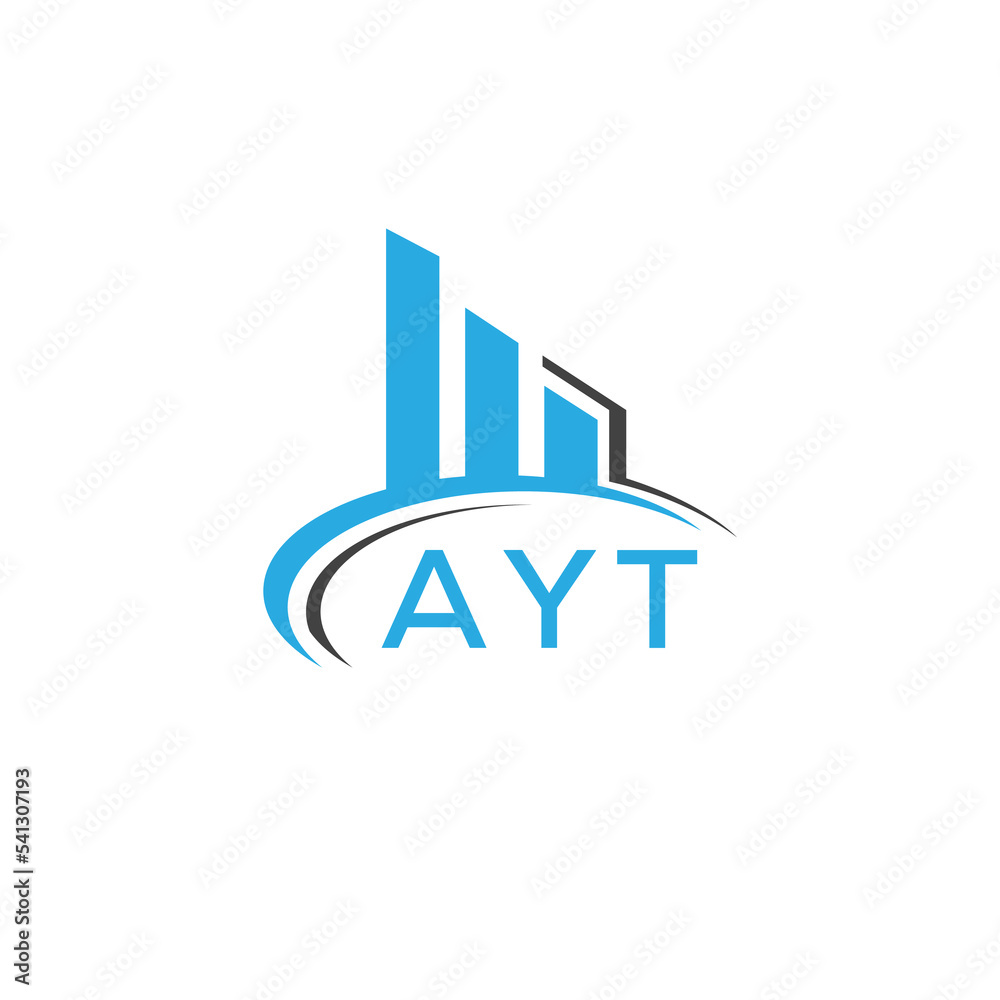 Wall mural AYT letter logo. AYT blue image. AYT Monogram logo design for entrepreneur and business. AYT best icon.
