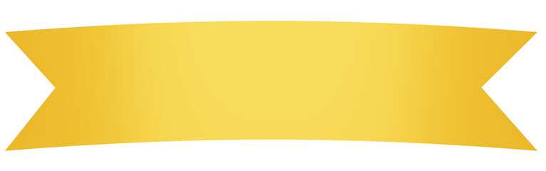 The gold ribbon on white background. 3d rendering.	