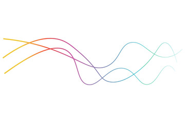 Rainbow wave lines background. Vector illustration.