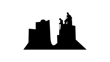 Obraz premium Grand Canyon silhouette