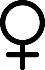 Venus astrology symbol minimal with no background. © Behemoth Digital