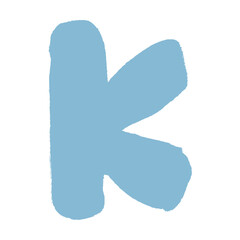 Alphabet K letter Hand Drawn illustration element for kids kindergarten and preschool education