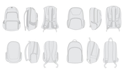 backpack vectors