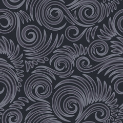 abstract monochrome pattern with spirals