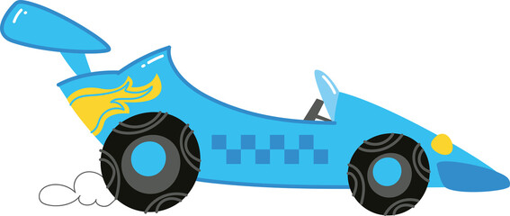 illustration of a car with a wheel
