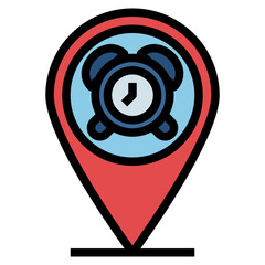 tim and date filled color line