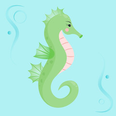 Obraz premium Seahorse vector illustration graphic icon