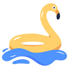 An icon of duck flat design