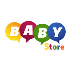 Baby Store logo design template vector