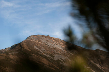 Mountains in autumn in sunny day